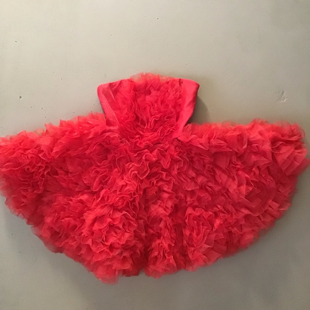 Red Ruffly Party Dress